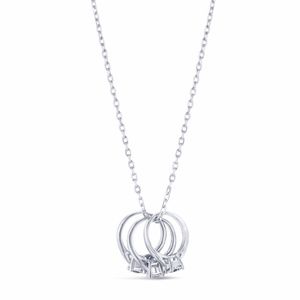 Sterling Silver Necklace Rhodium Plated